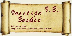 Vasilije Boškić vizit kartica